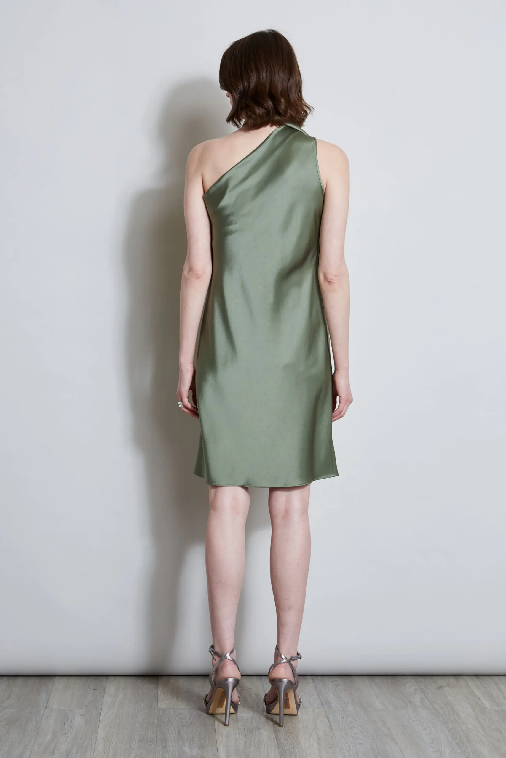 Elie Tahari Dresses & Jumpsuits|Short Dresses-Satin Scarf Dress TUSCANOLIVE