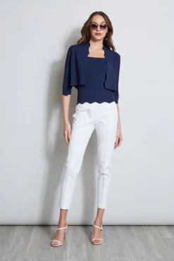 Elie Tahari Tops & Sweaters-Scallop Cardigan STARGAZER