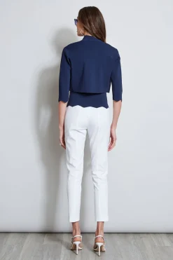 Elie Tahari Tops & Sweaters-Scallop Cardigan STARGAZER