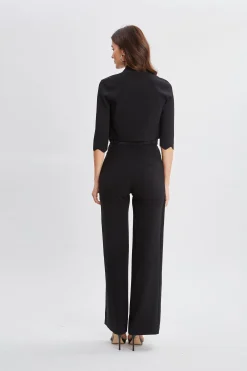 Elie Tahari Tops & Sweaters-Scallop Cardigan BLACK