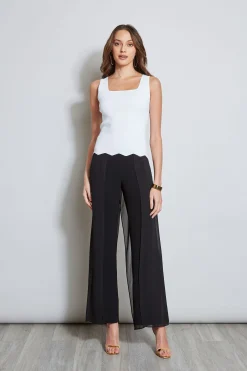 Elie Tahari Tops & Sweaters-Scallop Hem Sweater Tank PEARL