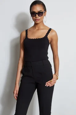 Elie Tahari Tops & Sweaters-Scallop Knit Tank NOIR