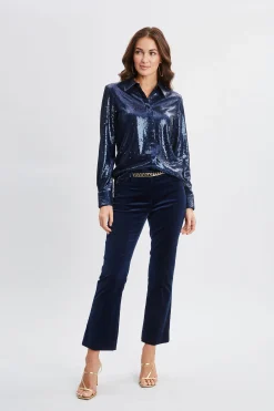 Elie Tahari Tops & Sweaters-Sequin Button Down Shirt TWILIGHT