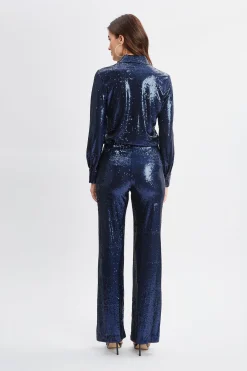 Elie Tahari Bottoms-Sequin Pant TWILIGHT