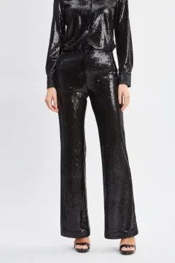 Elie Tahari Bottoms-Sequin Pant BLACK