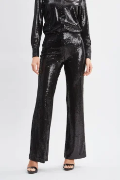 Elie Tahari Bottoms-Sequin Pant BLACK