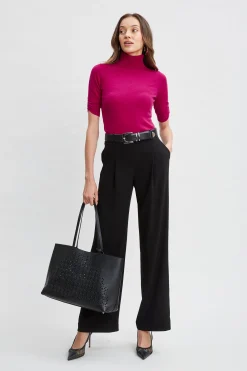 Elie Tahari Tops & Sweaters-Short Sleeve Cashmere Wool Sweater ROSE