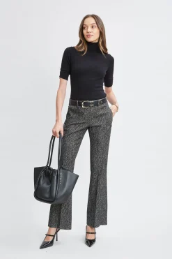 Elie Tahari Tops & Sweaters-Short Sleeve Cashmere Wool Sweater BLACK