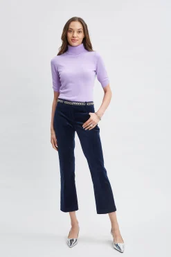 Elie Tahari Tops & Sweaters-Short Sleeve Cashmere Wool Sweater LAVENDER
