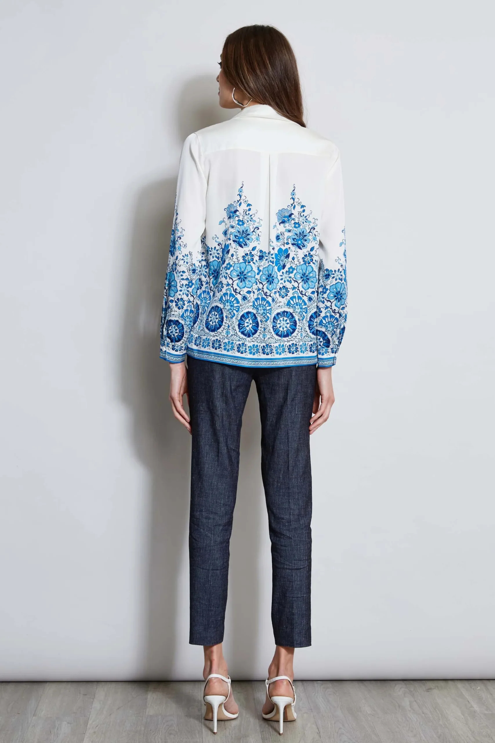 Elie Tahari Tops & Sweaters-Silk Cascade Garden Shirt CASCADEGARDENPRINT