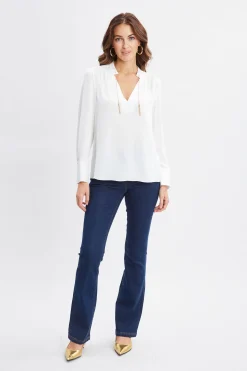 Elie Tahari Tops & Sweaters-Silk Chain Tassel Shirt FRESHPEARL