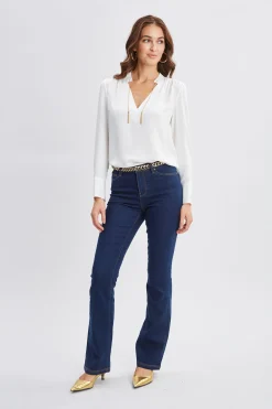 Elie Tahari Tops & Sweaters-Silk Chain Tassel Shirt FRESHPEARL