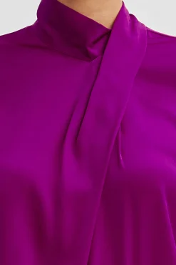 Elie Tahari Tops & Sweaters-Silk Draped Neck Shirt PALACEPINK