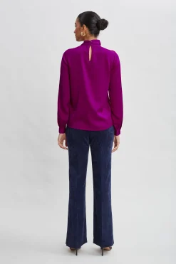 Elie Tahari Tops & Sweaters-Silk Draped Neck Shirt PALACEPINK