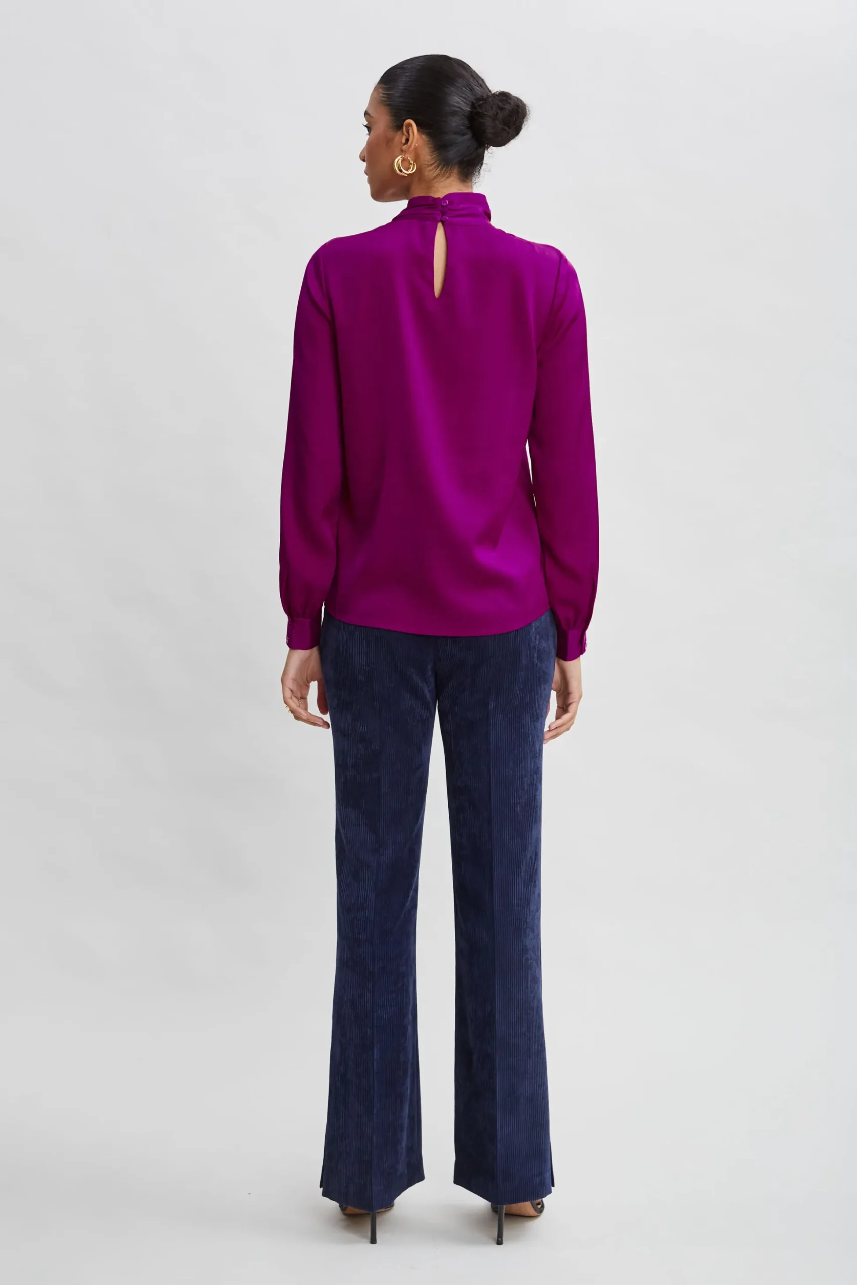 Elie Tahari Tops & Sweaters-Silk Draped Neck Shirt PALACEPINK