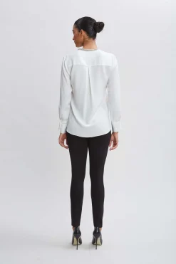 Elie Tahari Tops & Sweaters-Silk Long Sleeve Chain Shirt FRESHPEARL