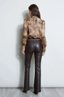 Elie Tahari Tops & Sweaters-Silk Ocelot Print Shirt MULTI