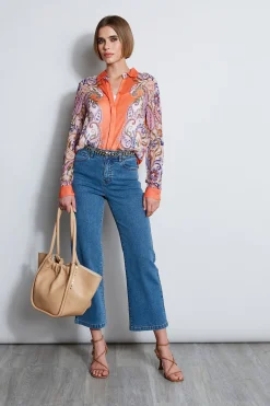 Elie Tahari Tops & Sweaters-Silk Paisley Button Down Shirt MULTI