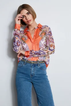 Elie Tahari Tops & Sweaters-Silk Paisley Button Down Shirt MULTI