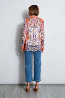 Elie Tahari Tops & Sweaters-Silk Paisley Button Down Shirt MULTI