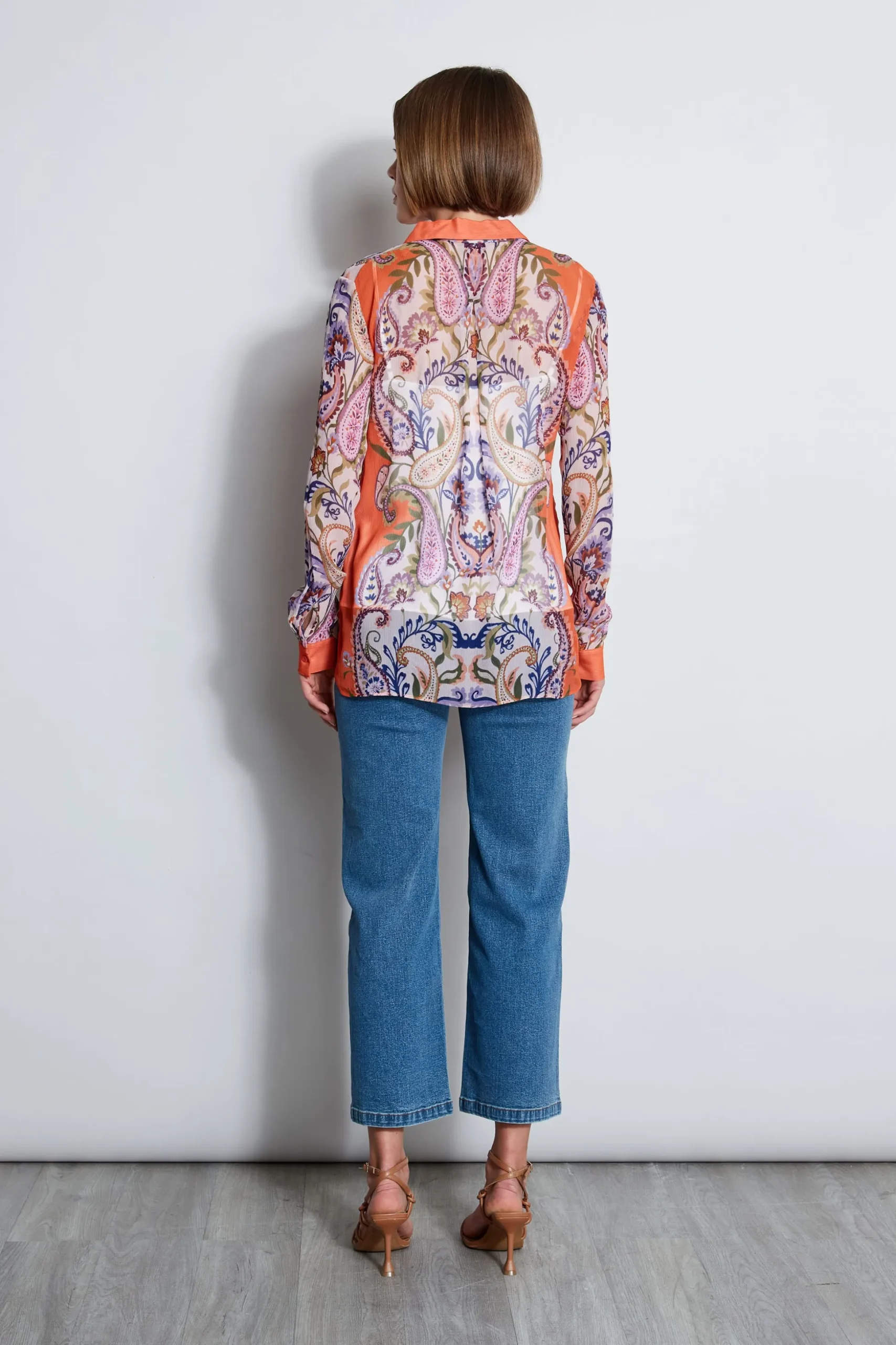 Elie Tahari Tops & Sweaters-Silk Paisley Button Down Shirt MULTI