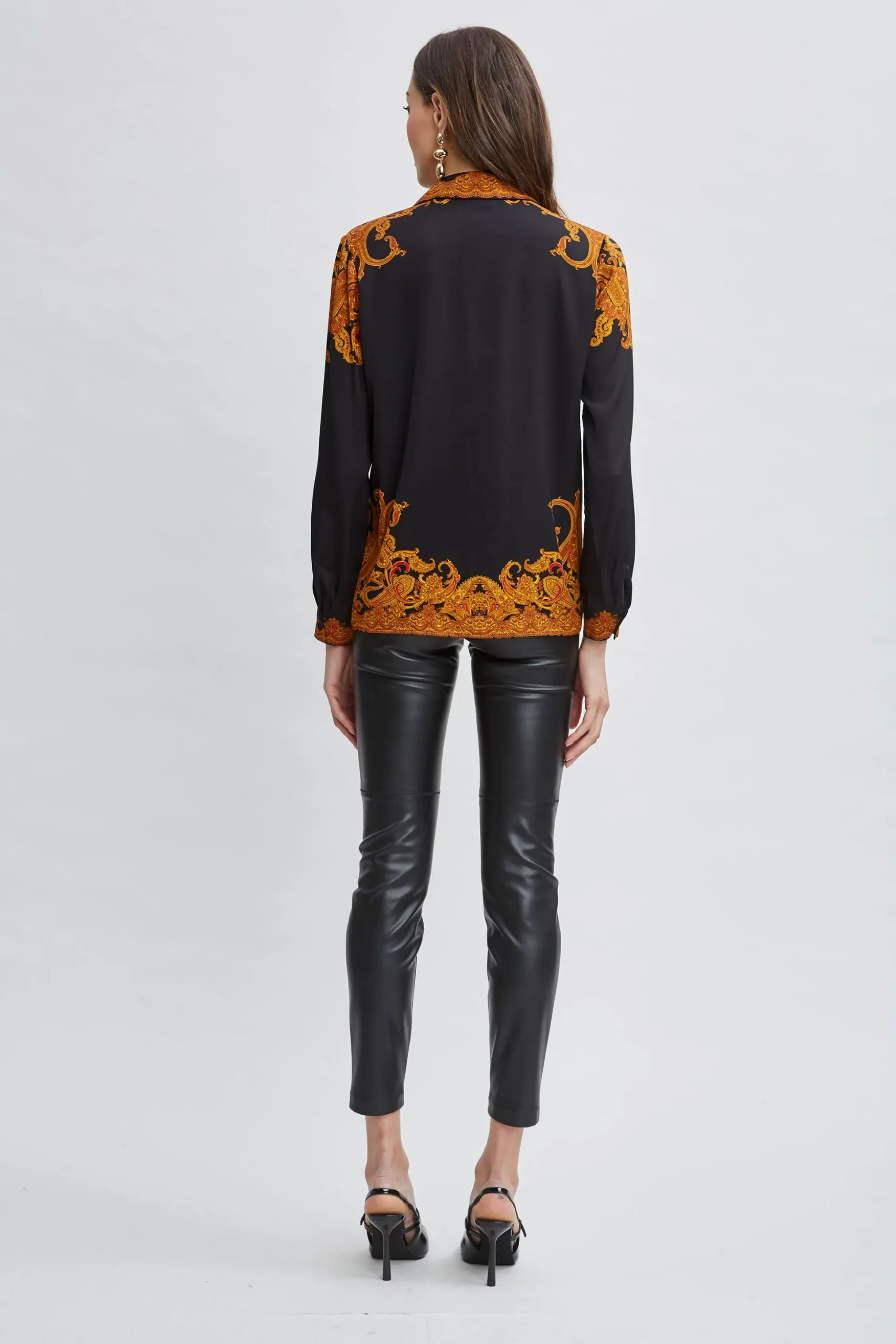 Elie Tahari Tops & Sweaters-Silk Paisley Button Down Shirt GILDEDDREAMPRINT