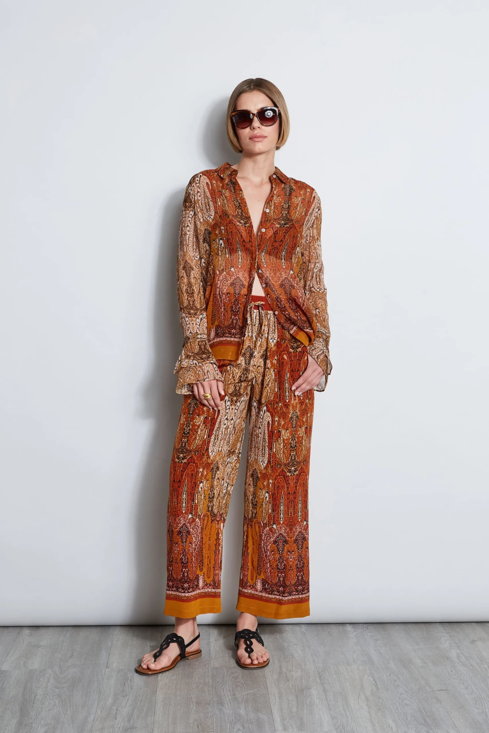 Elie Tahari Bottoms-Silk Raj Print Pant MULTI