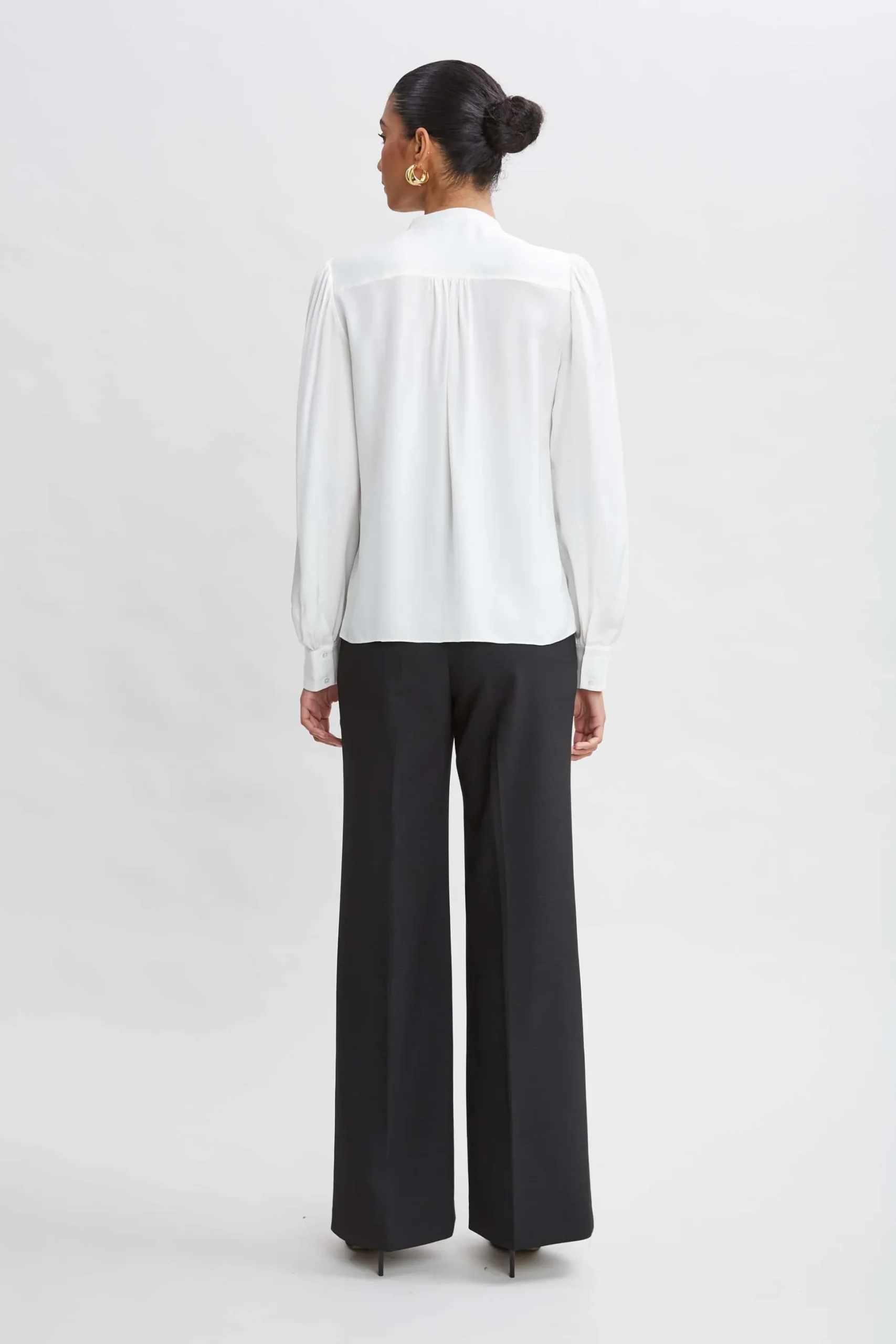 Elie Tahari Tops & Sweaters|Suiting-Silk Ruffle Button Down Shirt FRESHPEARL