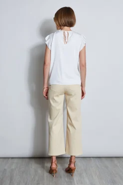 Elie Tahari Tops & Sweaters-Silk Ruffle Shirt SkyWhite