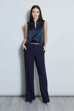 Elie Tahari Tops & Sweaters-Silk Satin Contour Shirt STARGAZER