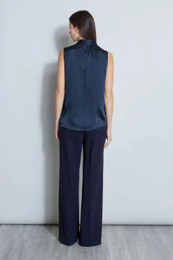 Elie Tahari Tops & Sweaters-Silk Satin Contour Shirt STARGAZER
