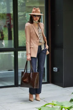 Elie Tahari Tops & Sweaters-Silk Satin Winter Safari Shirt BARKMULTI