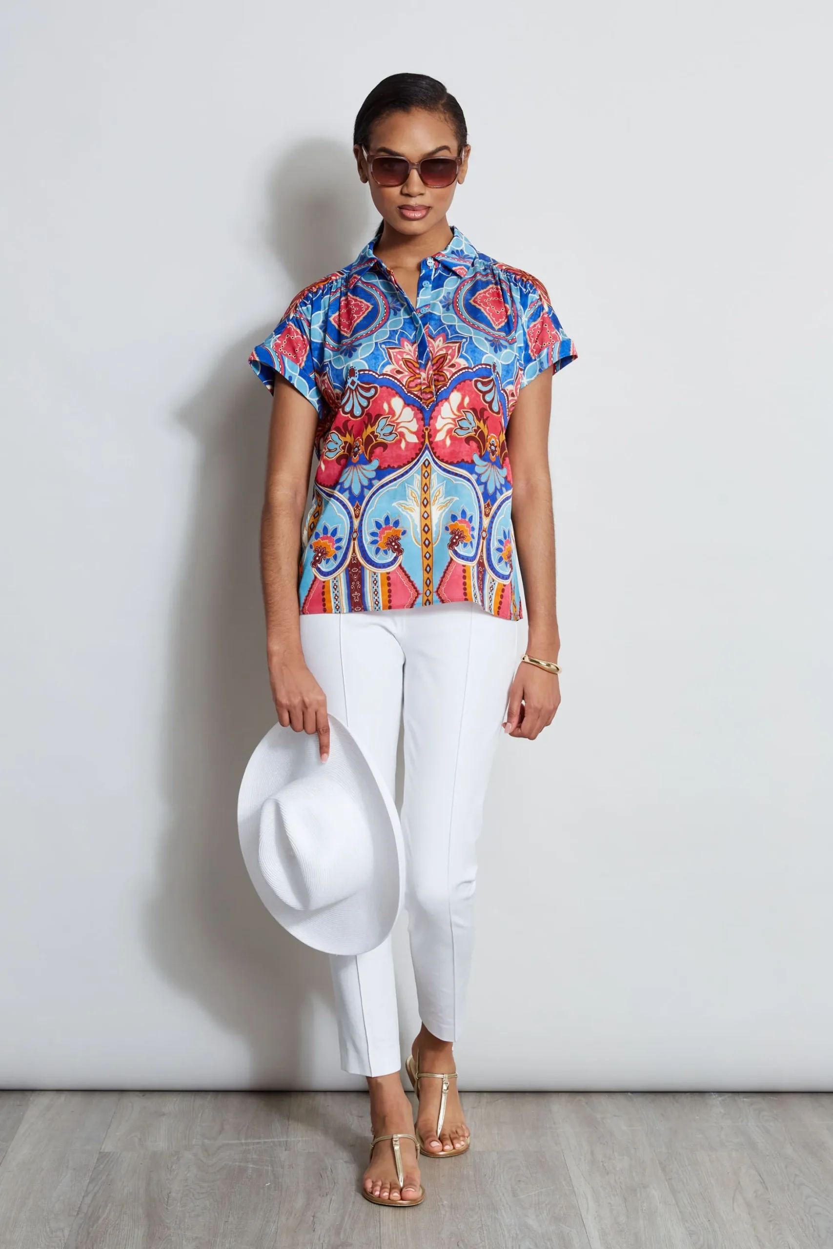 Elie Tahari Tops & Sweaters-Silk Tapestry Floral Shirt TAPESTRYFLORALPRINT