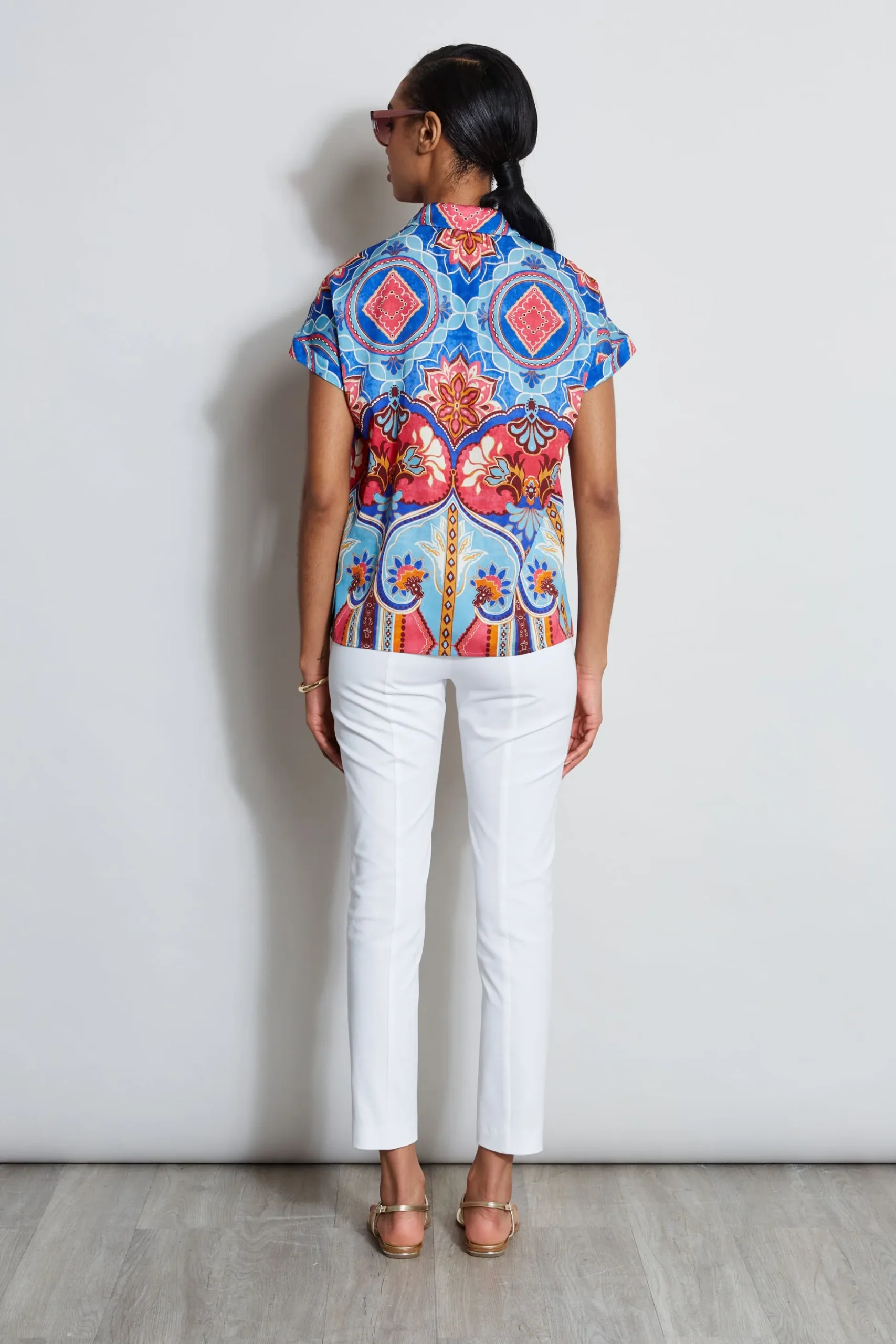 Elie Tahari Tops & Sweaters-Silk Tapestry Floral Shirt TAPESTRYFLORALPRINT