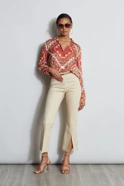 Elie Tahari Tops & Sweaters-Silk Tile Print Button Down Shirt ROYALTILEPRINT