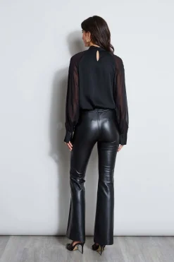Elie Tahari Tops & Sweaters-Silk Twist Keyhole Shirt Noir