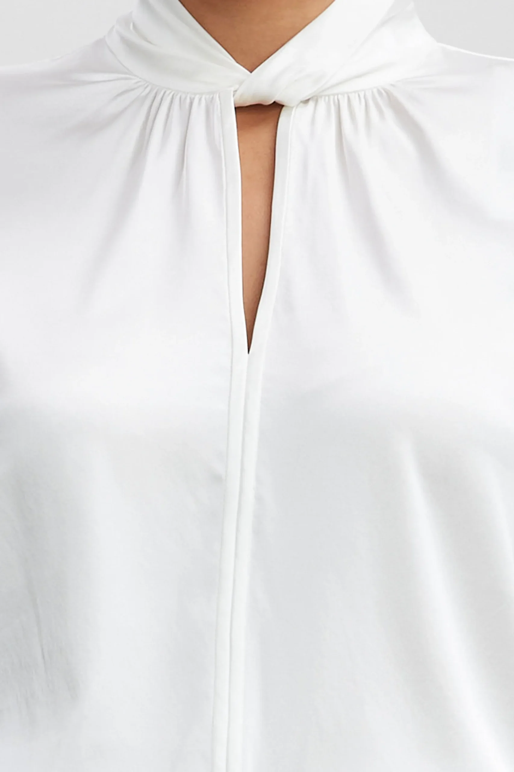 Elie Tahari Tops & Sweaters|Suiting-Silk Twist Neck Shirt FRESHPEARL