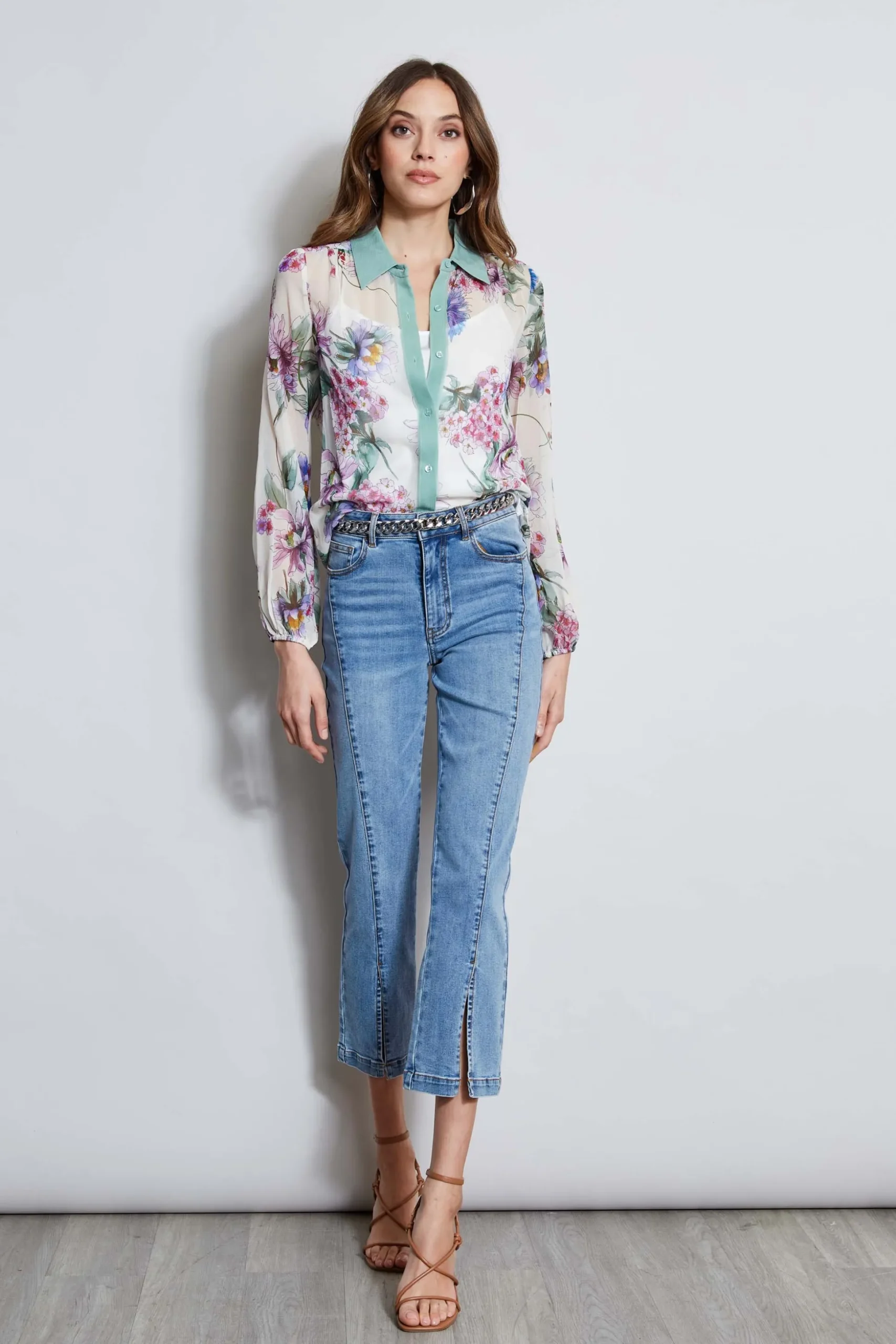 Elie Tahari Tops & Sweaters-Silk Wind Floral Button Down Shirt MULTI