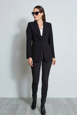 Elie Tahari Suiting|Jackets & Blazers-Single Button Blazer Black