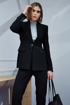 Elie Tahari Jackets & Blazers-Single Button Blazer BLACK