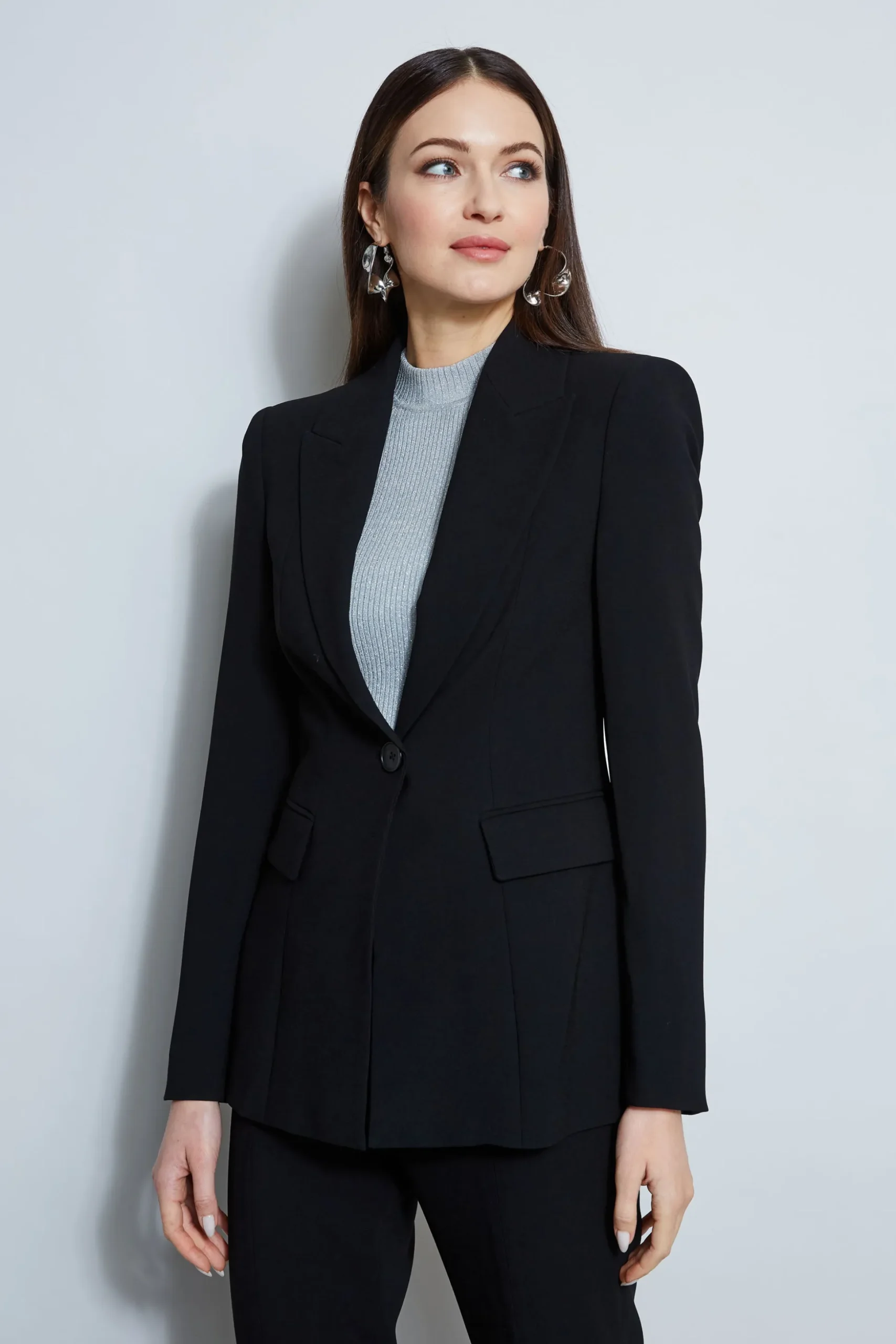 Elie Tahari Jackets & Blazers-Single Button Blazer BLACK