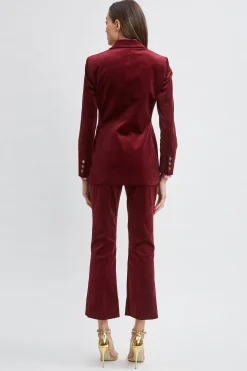 Elie Tahari Jackets & Blazers|Suiting-Single Button Velvet Blazer SANGRIA