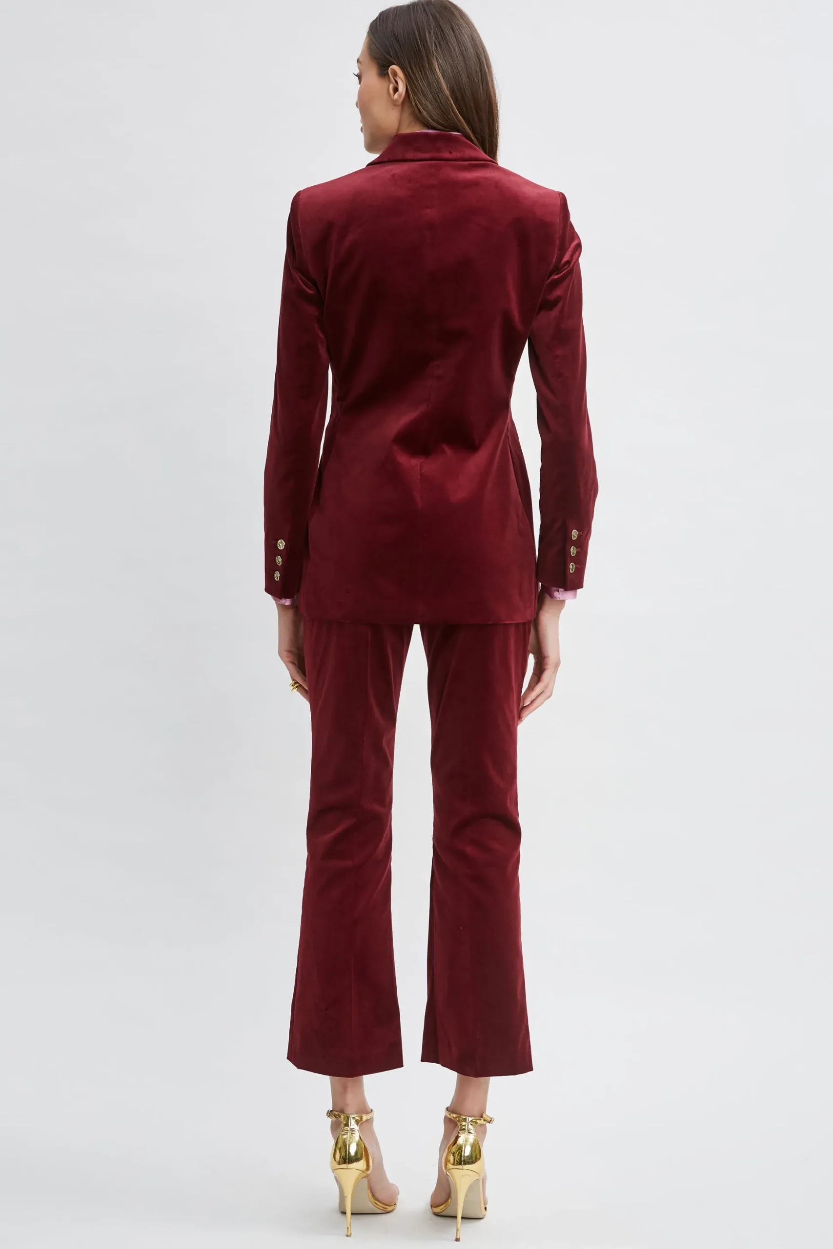 Elie Tahari Jackets & Blazers|Suiting-Single Button Velvet Blazer SANGRIA
