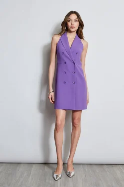 Elie Tahari Dresses & Jumpsuits|Sleeveless Dresses-Sleeveless Double Breasted Blazer Dress VIOLET
