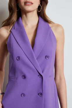 Elie Tahari Dresses & Jumpsuits|Sleeveless Dresses-Sleeveless Double Breasted Blazer Dress VIOLET