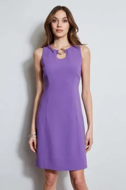 Elie Tahari Dresses & Jumpsuits|Sleeveless Dresses-Sleeveless Keyhole Ring Dress VIOLET