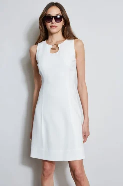 Elie Tahari Dresses & Jumpsuits|Sleeveless Dresses-Sleeveless Keyhole Ring Dress FOAM