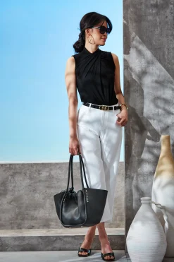 Elie Tahari Tops & Sweaters-Sleeveless Twist Knit BLACK