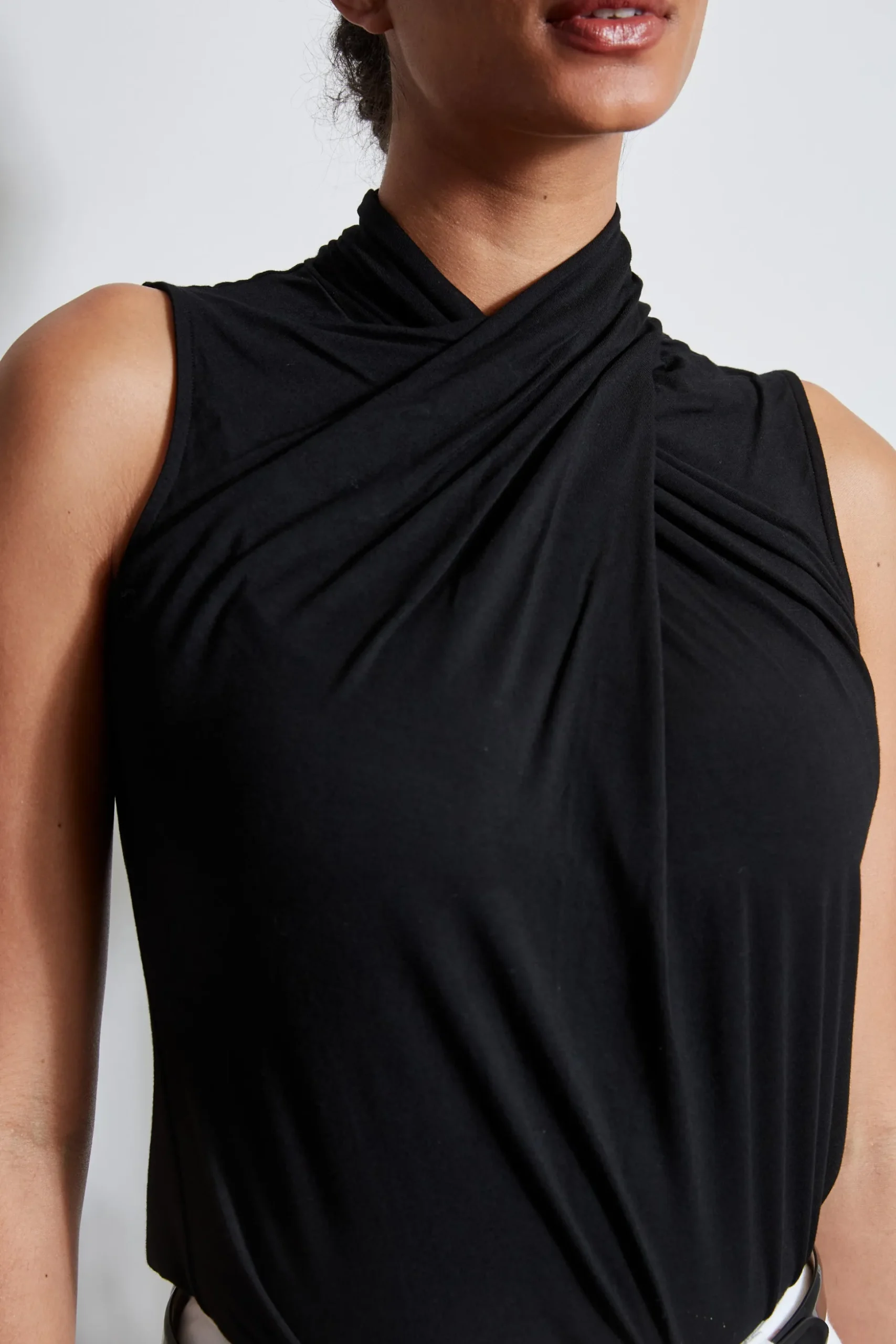 Elie Tahari Tops & Sweaters-Sleeveless Twist Knit BLACK