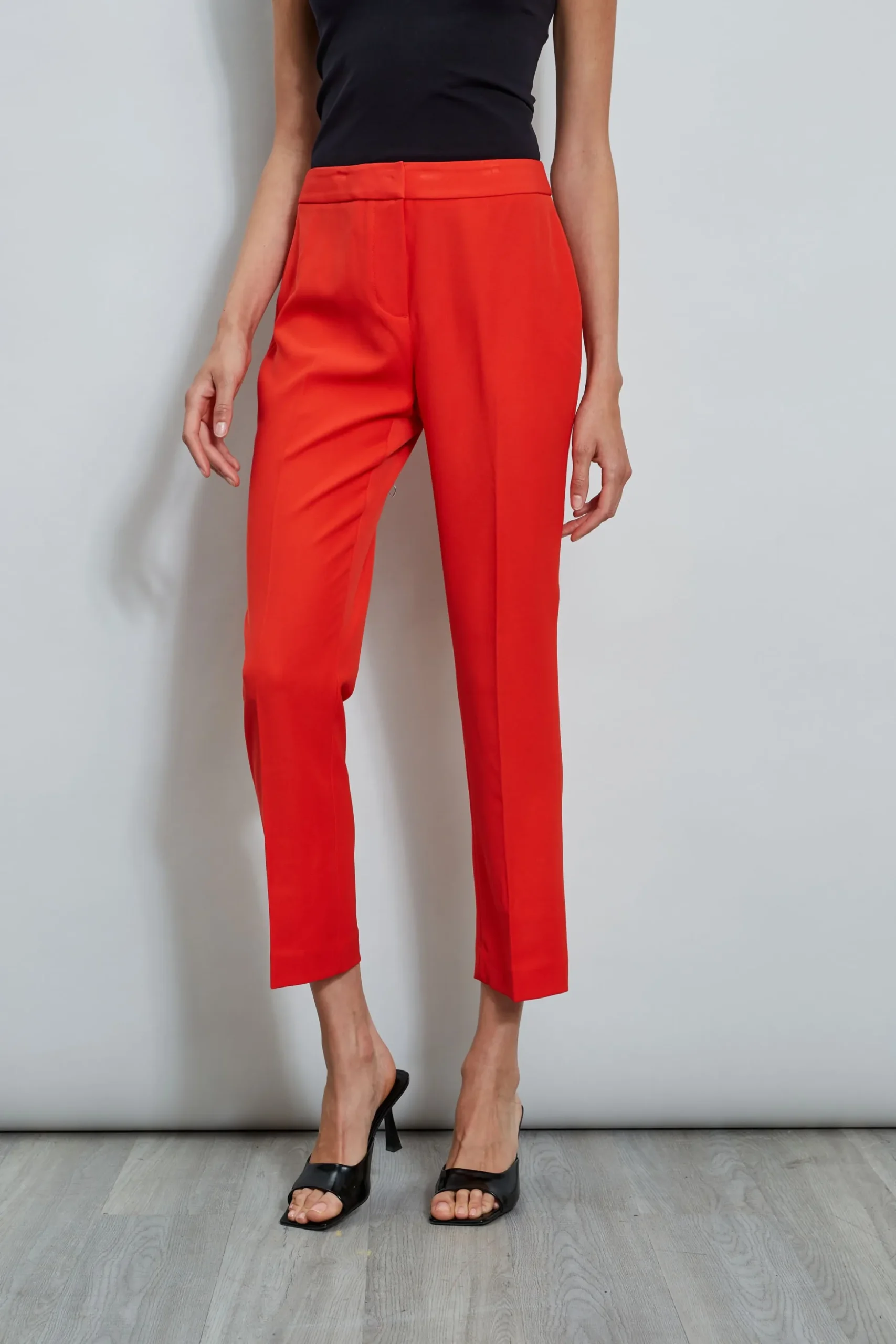 Elie Tahari Bottoms-Slim Fit Ankle Pant CAYENNE